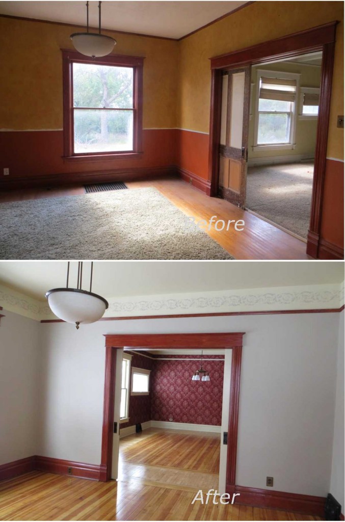 Front Room Before and After