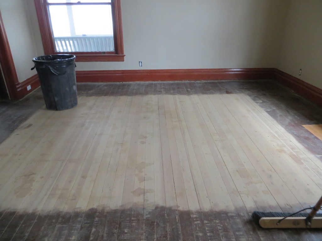 Front room with laminate removed