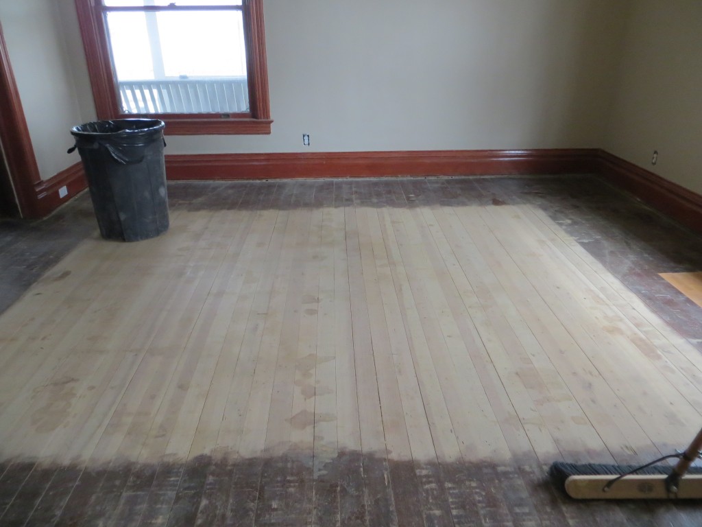 Front room with laminate removed