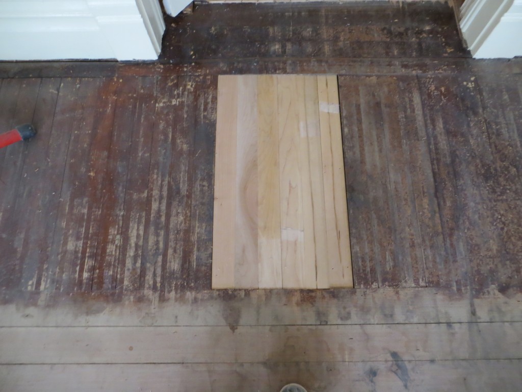 Maple flooring patch