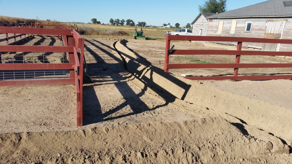 Corral after trenching