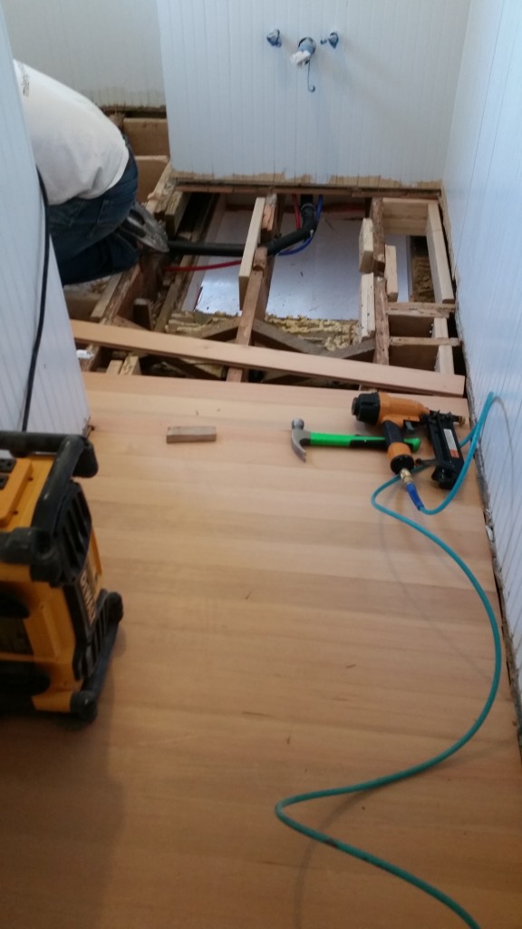 Installing hardwood floors